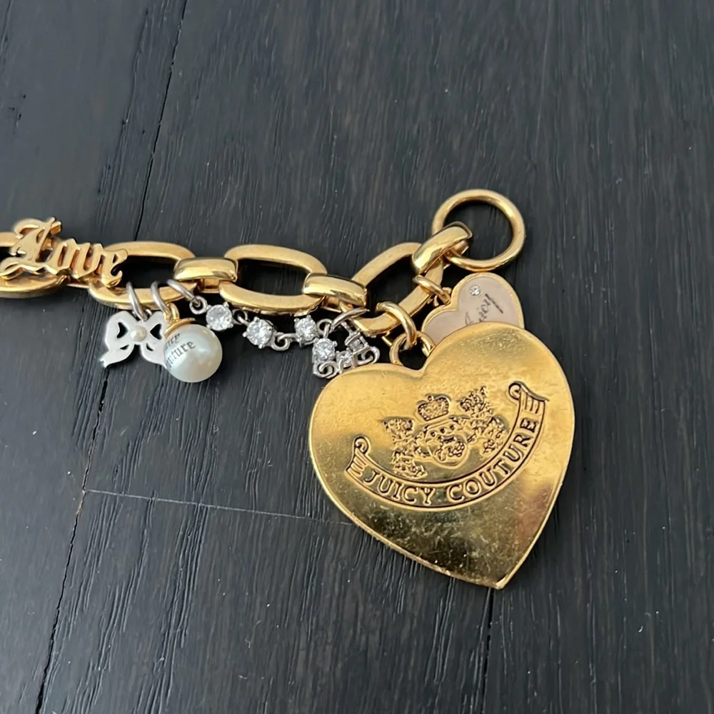 Juicy couture brass gold charm bracelet - Picture 5 of 6
